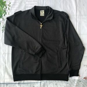 Men's Black Striped Jacket